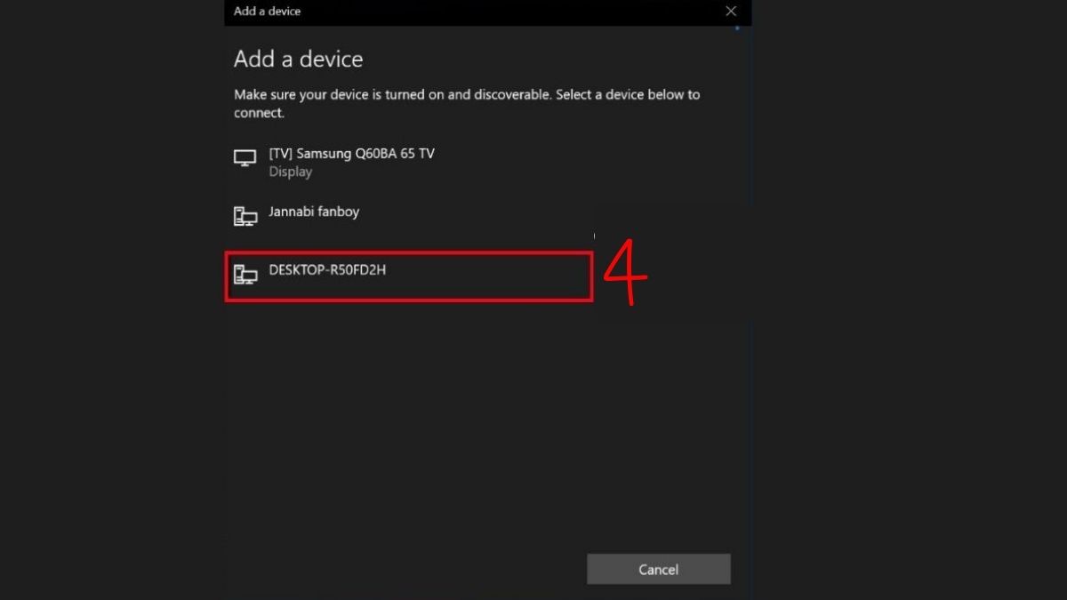 Chọn tên thiết bị phù hợp để hoàn tất quy trình cài đặt bàn phím máy tính.