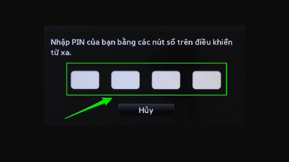 Khắc phục lỗi không nhập được mã PIN khi cách khôi phục cài đặt gốc tivi Samsung.
