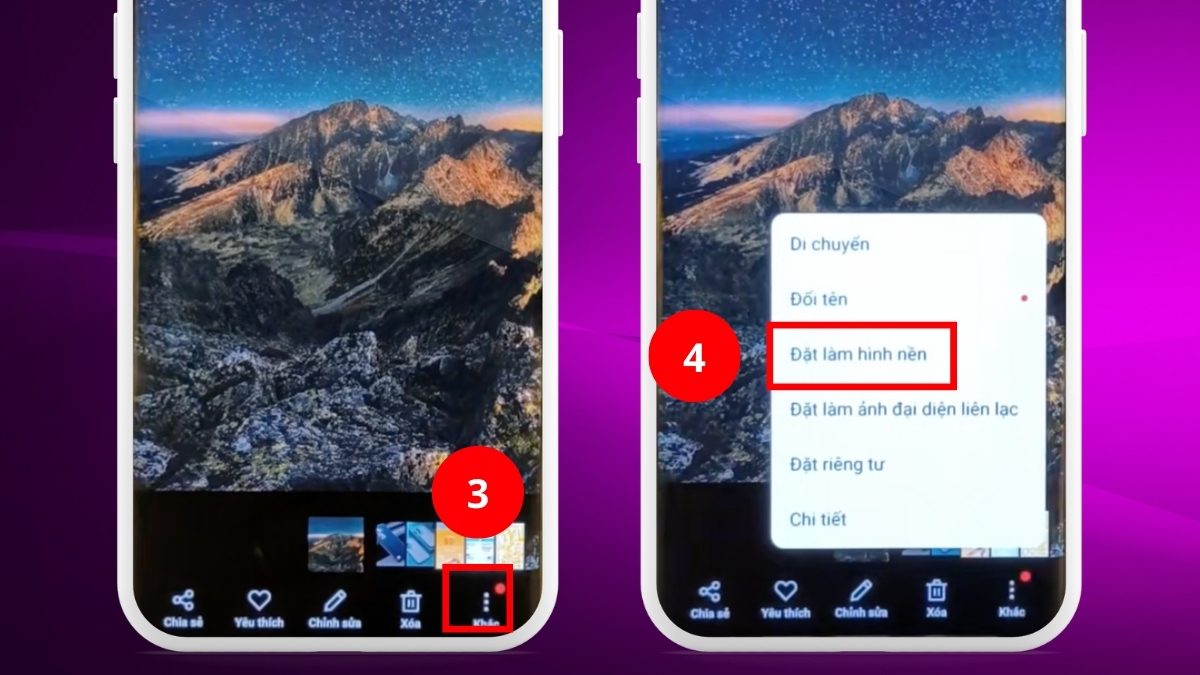 Menu tùy chỉnh hình nền video trên điện thoại Oppo phiên bản mới nhất.