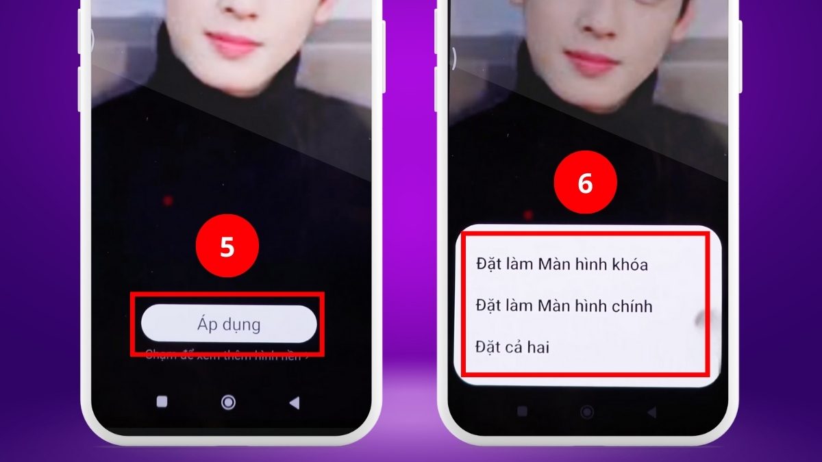 Hoàn thành các bước đặt video làm hình nền android trực tiếp trên máy Vivo.