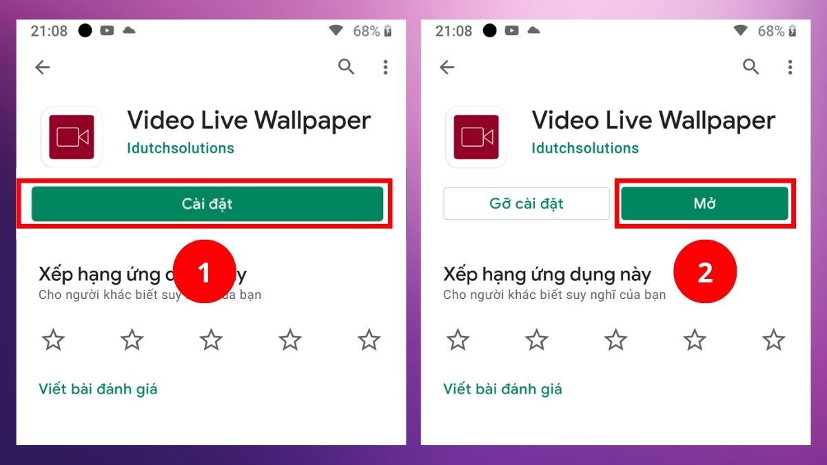 Sử dụng Video Live Wallpaper để thực hiện cách đặt video làm hình nền điện thoại có tiếng.
