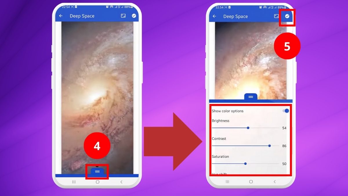 Tùy chỉnh thông số hình nền động chuyên sâu trên ứng dụng Wallpaper Engine.