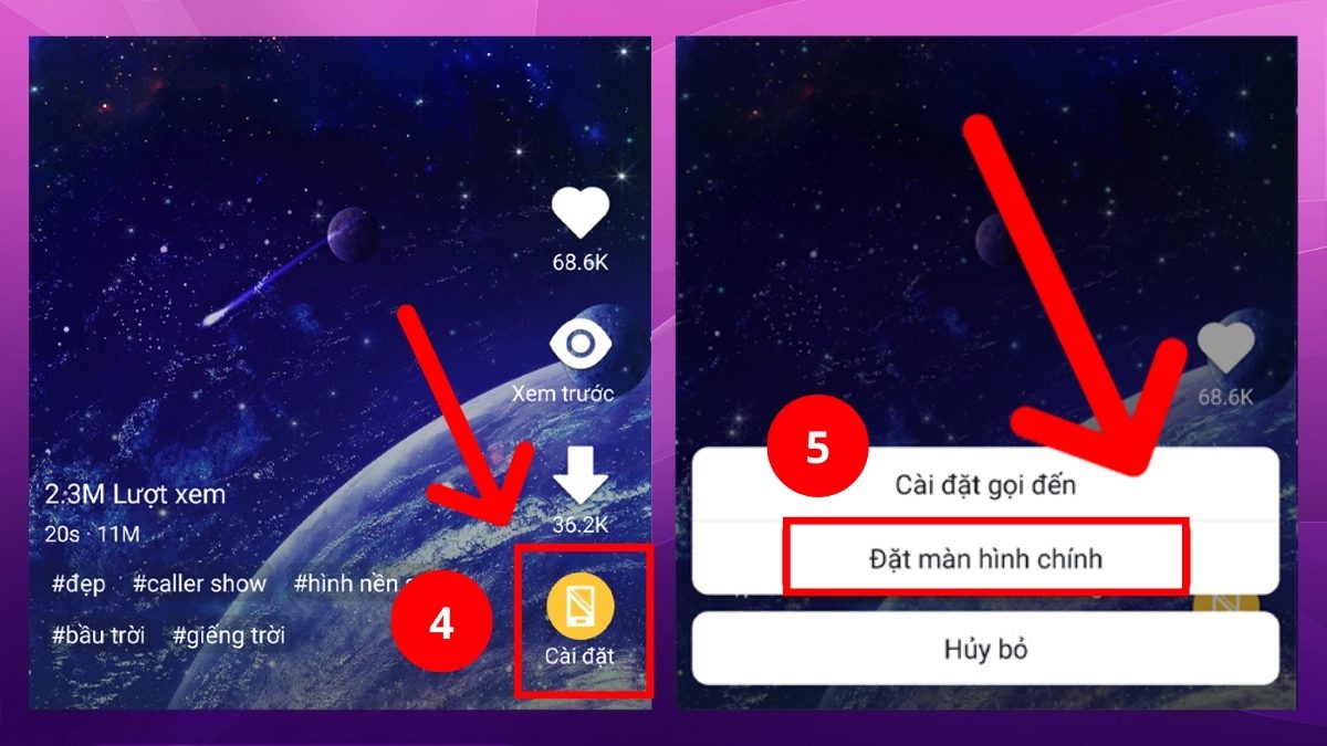 Lựa chọn video yêu thích từ kho nội dung NoxLucky làm hình nền máy tính.