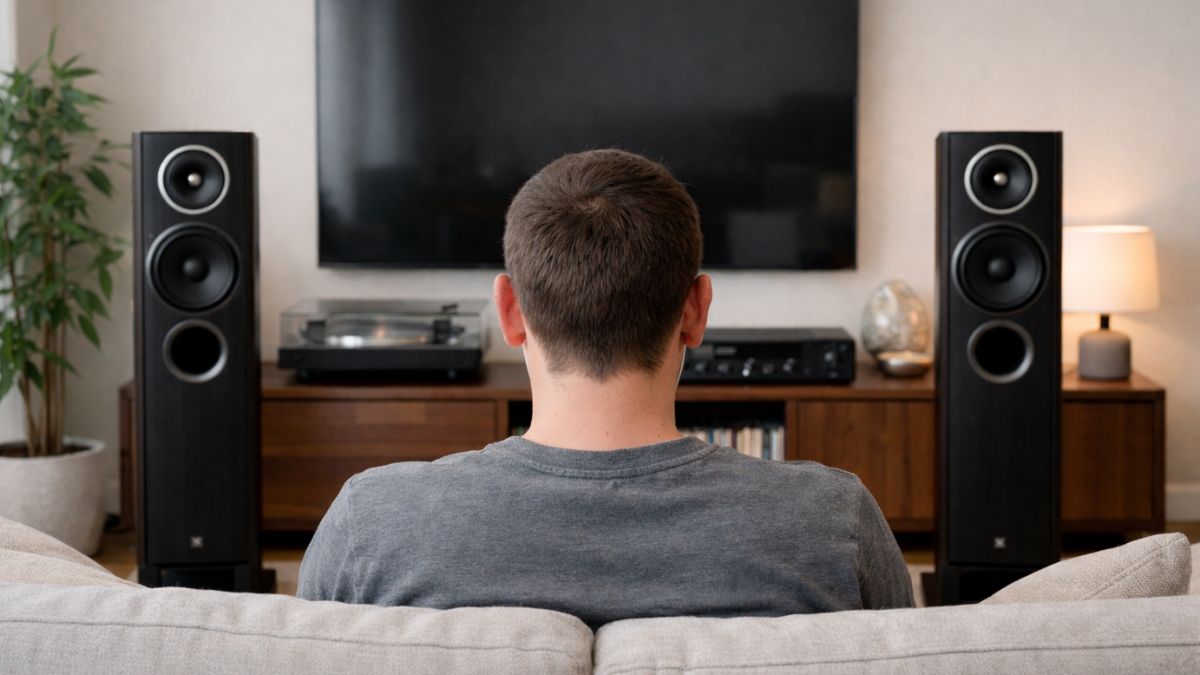 Điều chỉnh độ cao loa sao cho trục âm ngang tầm tai người nghe.