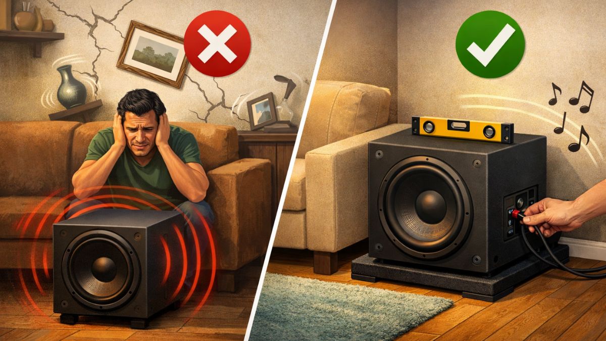 Tổng hợp các lỗi thường gặp và cách khắc phục trong cách bố trí loa sub tại nhà.