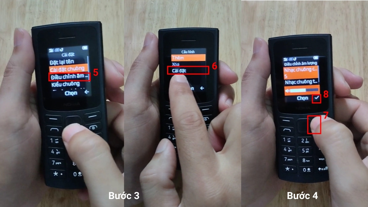 Cách chỉnh nhạc chuông Nokia to rõ hơn trong phần cài đặt cấu hình âm thanh.