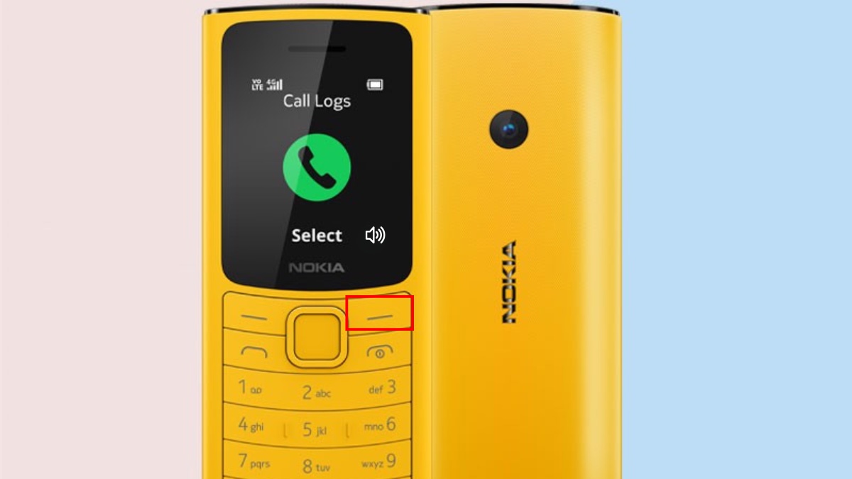 Cách chỉnh âm lượng điện thoại Nokia cục gạch bằng nút bật loa ngoài khi đàm thoại.