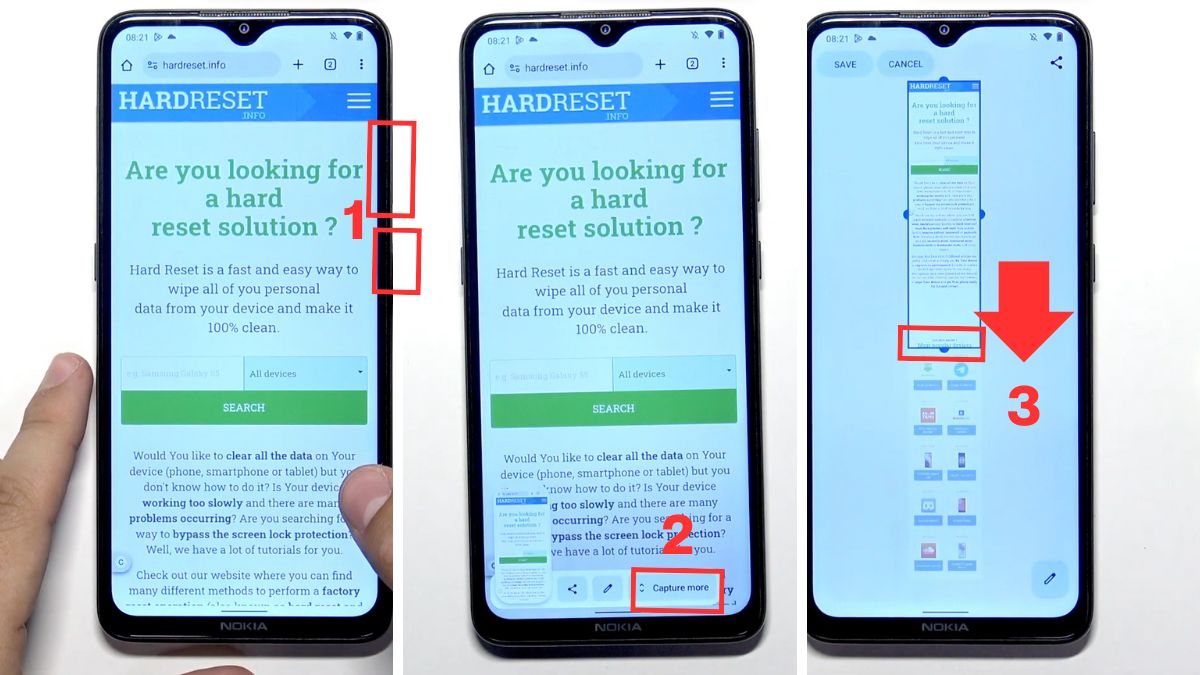 Bước đầu tiên trong cách chụp màn hình Nokia C30 để lưu nội dung quan trọng.