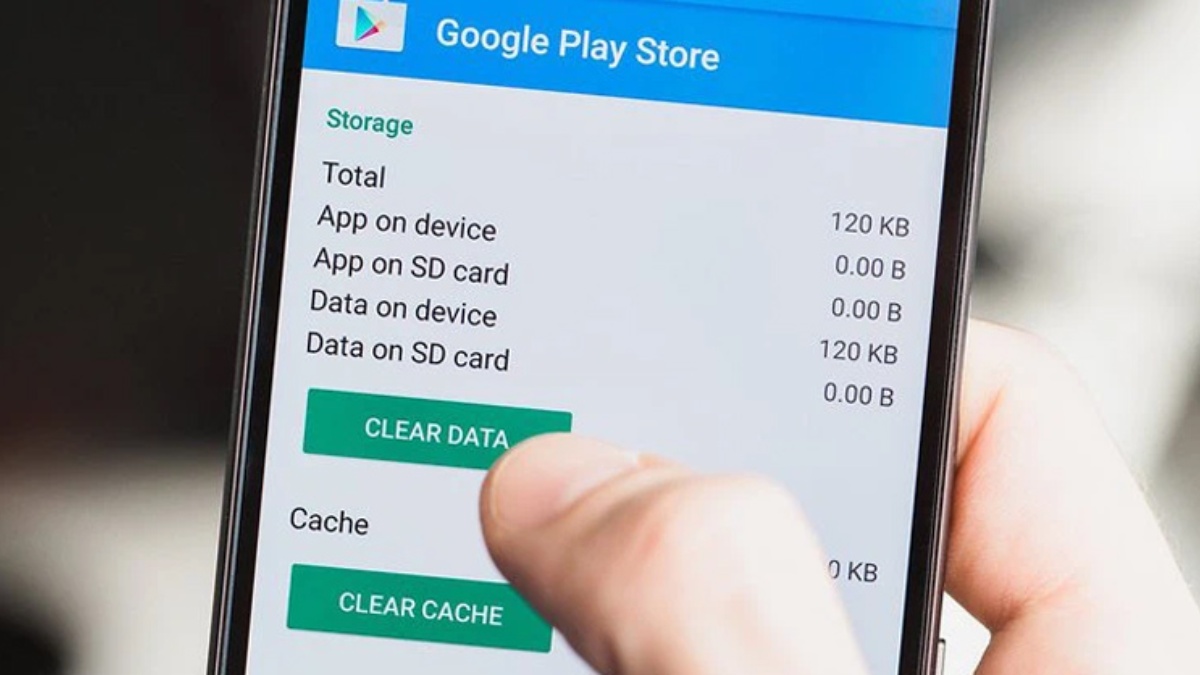 khắc phục lỗi cách chuyển vùng ch play không thành công: nhấn Clear Data (Xóa dữ liệu)