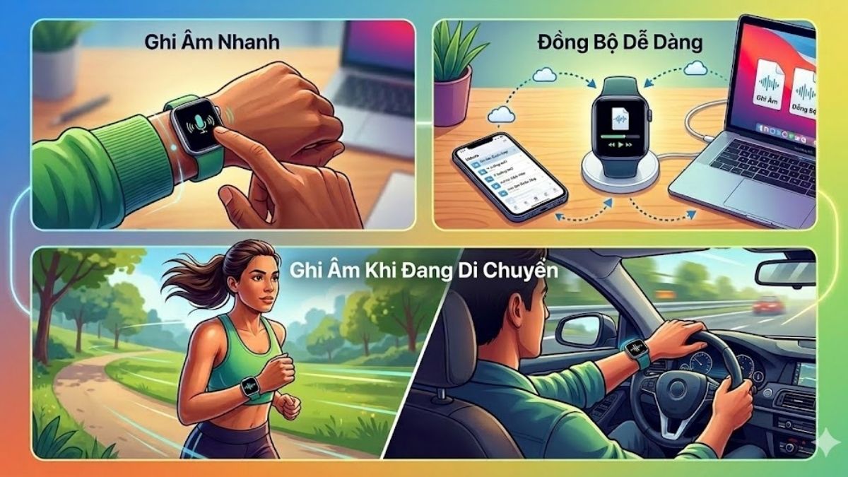 Các lợi ích nổi bật khi thực hiện cách ghi âm trên Apple Watch trong đời sống hàng ngày.