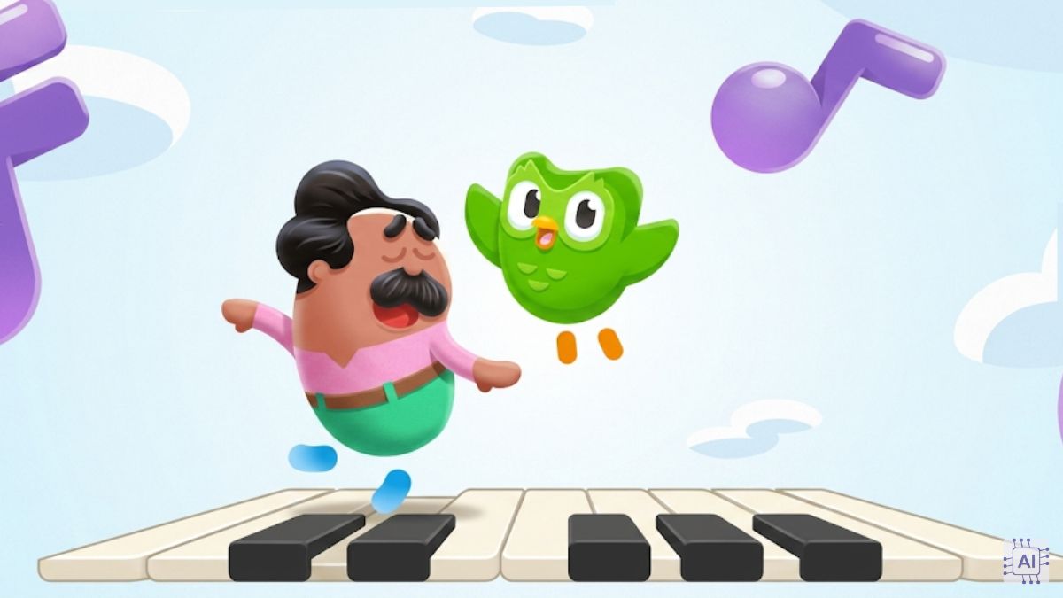 Giao diện thực hành piano và đọc nốt nhạc trong cách học âm nhạc trên duolingo.