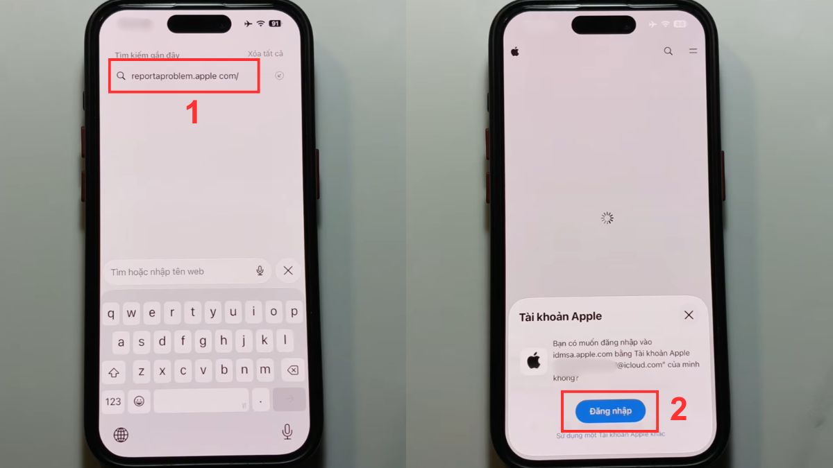 Đăng nhập Report a Problem theo cách hủy thanh toán apple service trên momo.