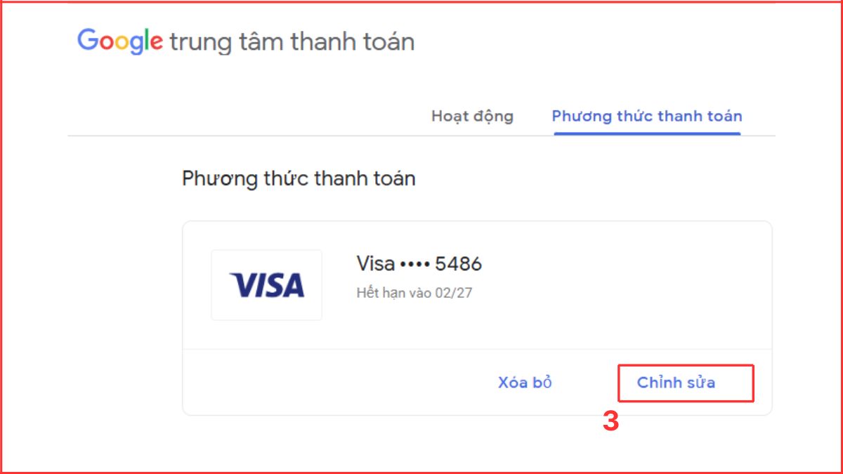 cách hủy thanh toán trên google play thay đổi thông tin thẻ
