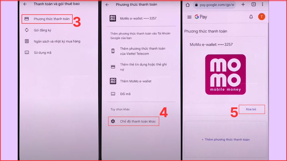 cách hủy thanh toán trên google play qua ví điện tử