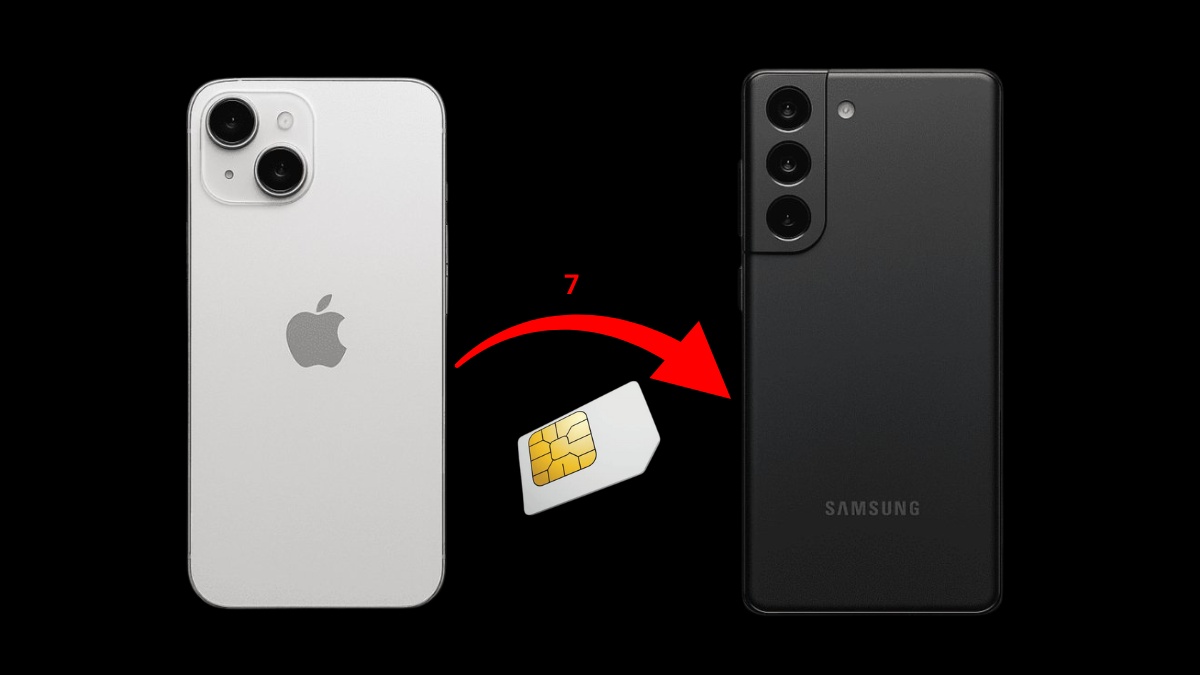 Tháo SIM từ iPhone để chuyển sang điện thoại Android nhằm duy trì kết nối LTE.