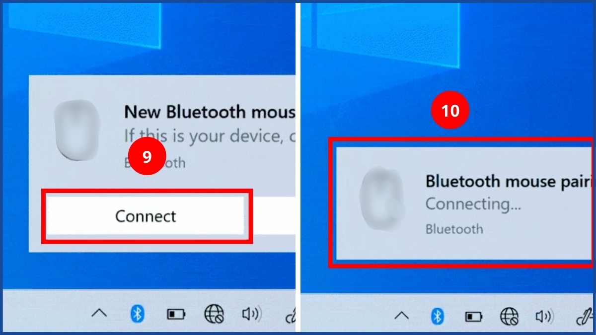 Nhấn Connect trên thông báo Swift Pair để hoàn tất cách kết nối bàn phím Logitech.