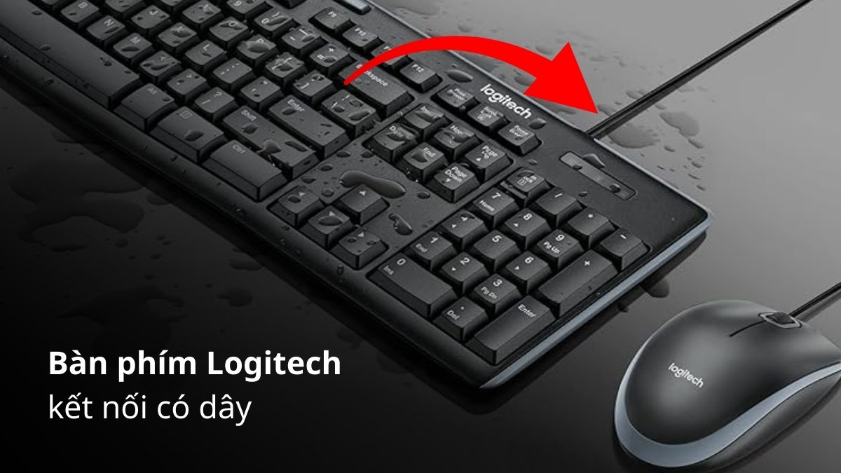 Sử dụng dây cáp USB là cách kết nối bàn phím Logitech đơn giản và ổn định nhất.