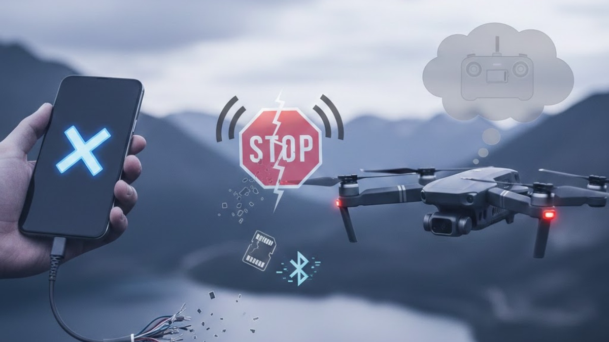 Kiểm tra kỹ các thiết lập để khắc phục lỗi đồng bộ dữ liệu drone khi kết nối flycam với điện thoại.