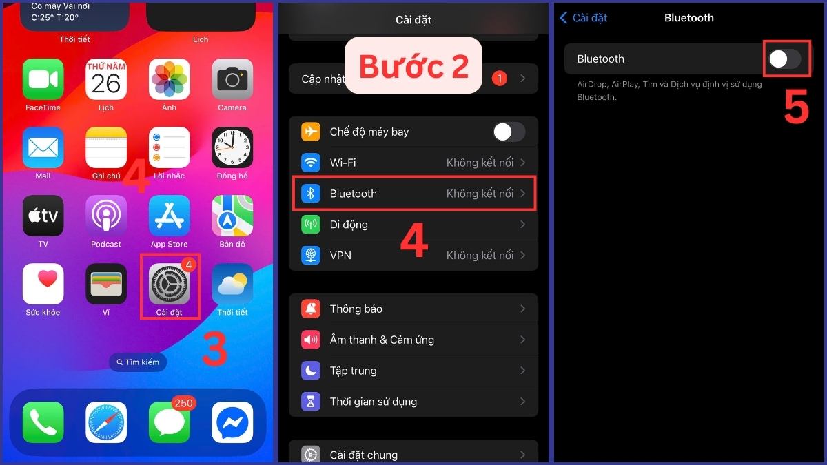 Bật Bluetooth trên smartphone để chuẩn bị kết nối loa Nanomax với điện thoại.
