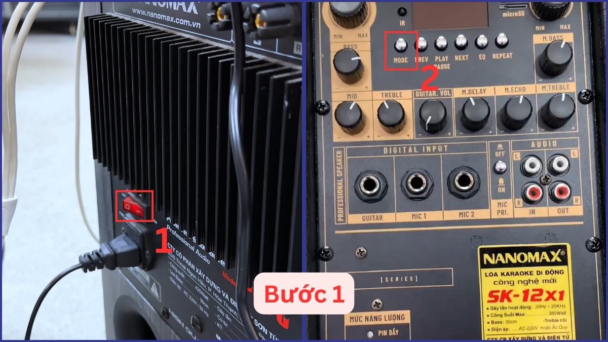 Bật chế độ Bluetooth trên cả hai thiết bị để kết nối loa kéo Nanomax song song.