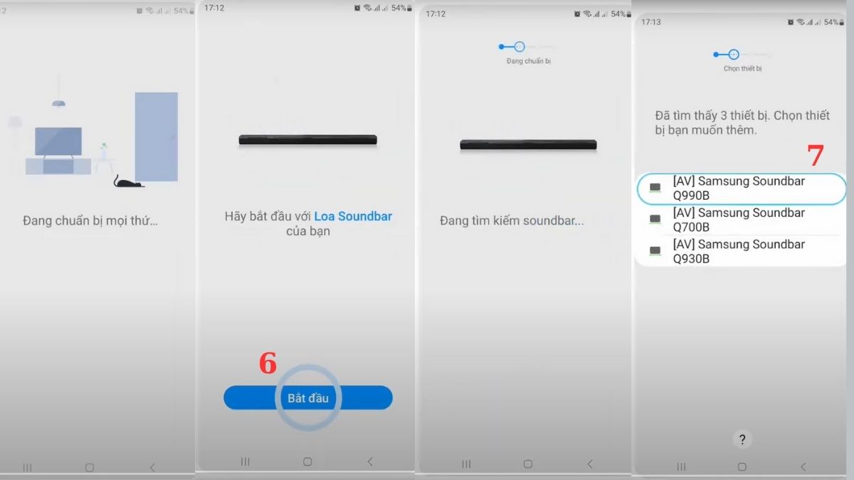 cách kết nối loa samsung với điện thoại qua wifi chọn tên loa muốn kết nối