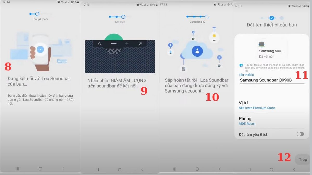 cách kết nối loa samsung với điện thoại hoàn tất đăng ký và đổi tên thiết bị