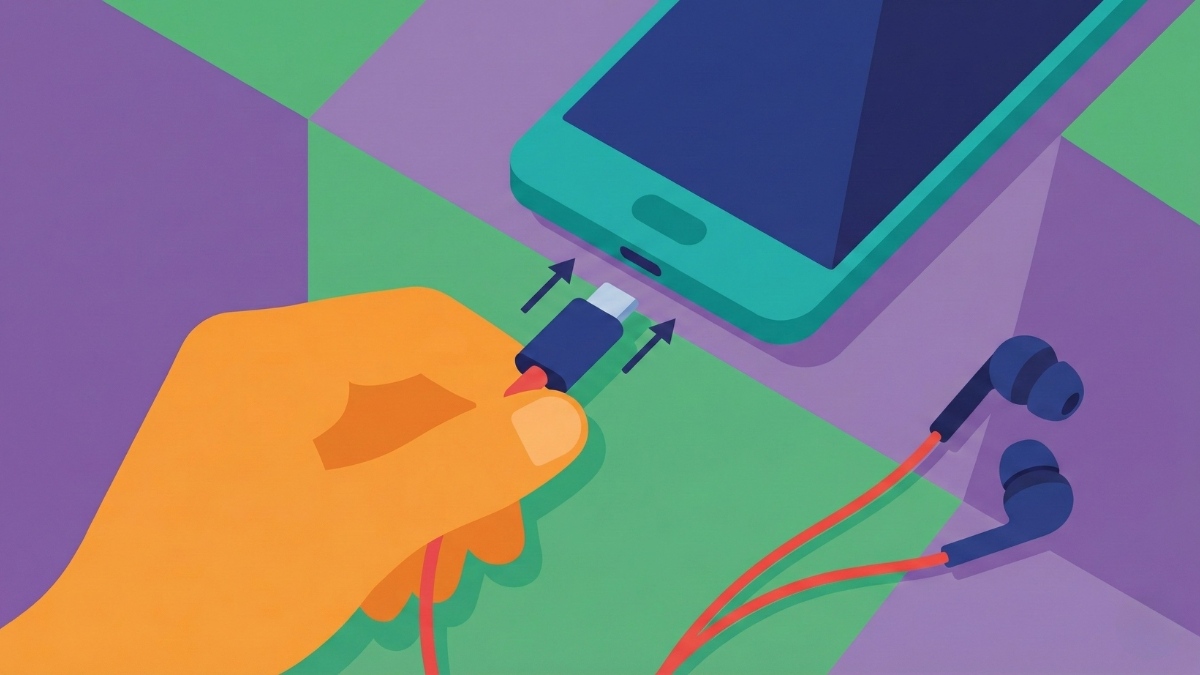 Cắm trực tiếp tai nghe chân Type-C là cách kết nối tai nghe có dây với PC và Android.