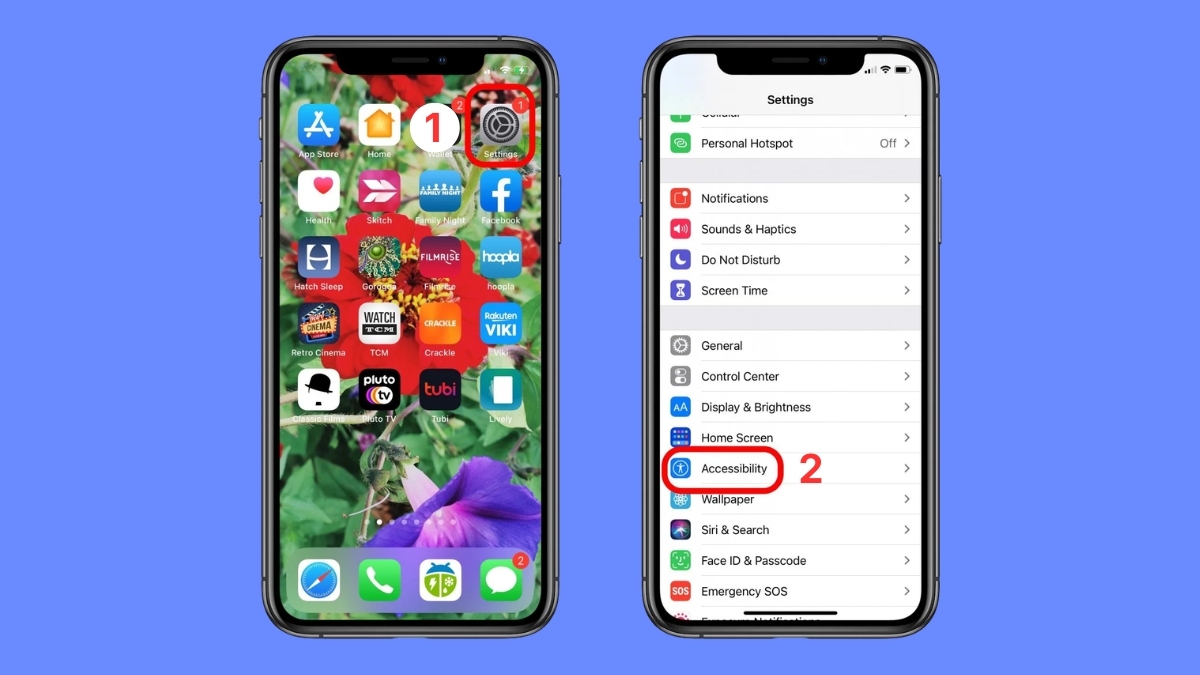 Vào Cài đặt để bắt đầu cài đặt tai nghe có dây cho điện thoại Samsung và iPhone.