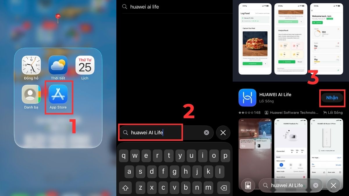 Tìm kiếm AI Life trên App Store để thực hiện cách kết nối tai nghe Huawei với iPhone.