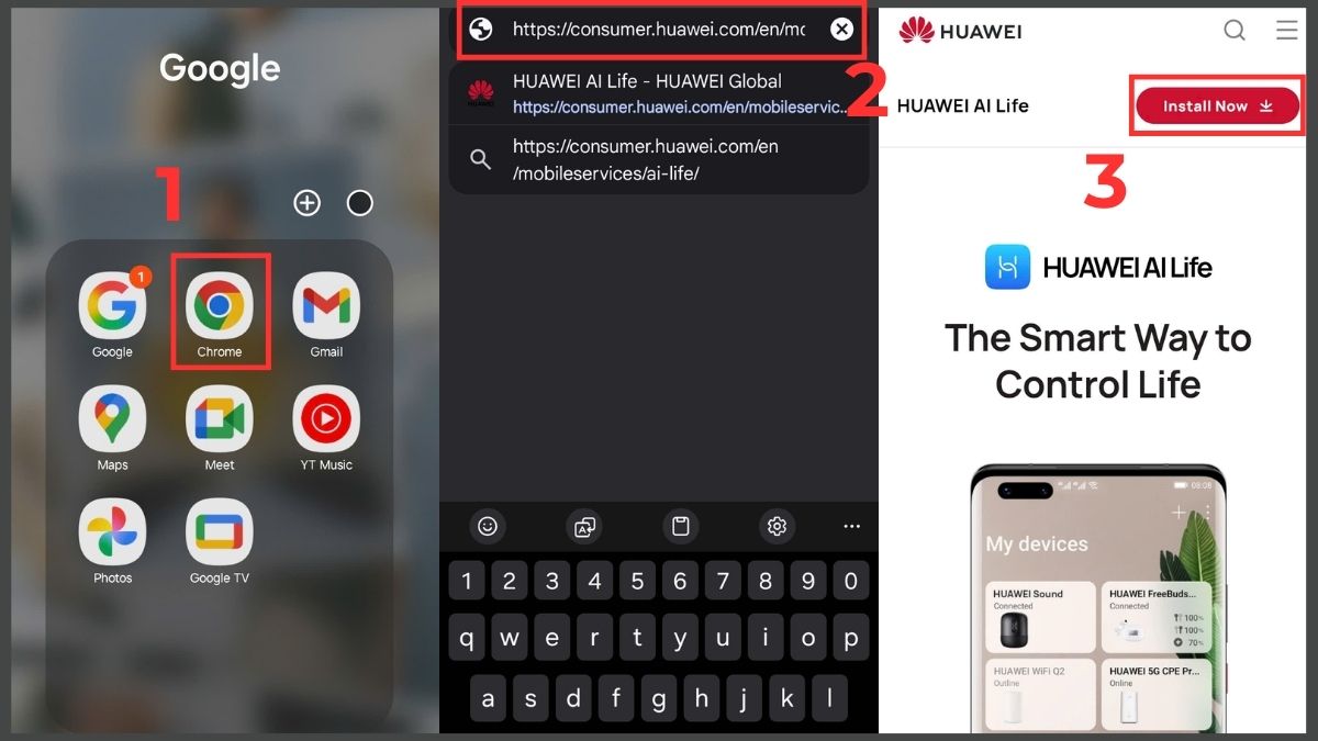 Tải AI Life qua trình duyệt để tối ưu cách kết nối tai nghe bluetooth Huawei.