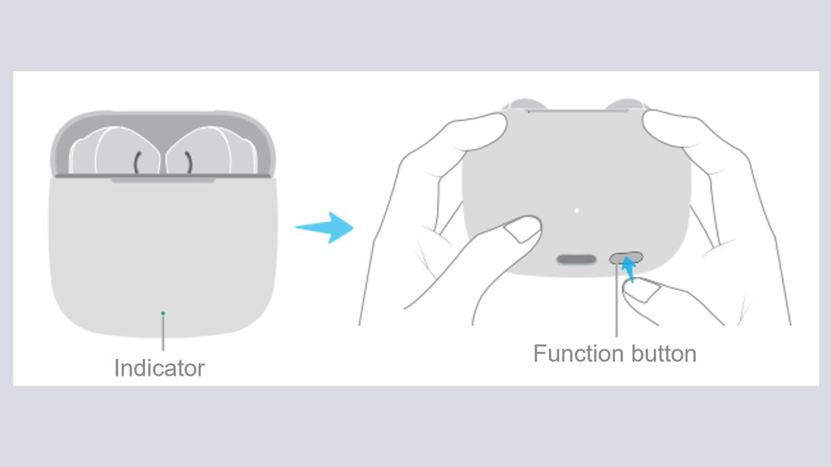 Cách đưa FreeBuds SE 4 vào chế độ ghép nối để kết nối tai nghe Huawei.