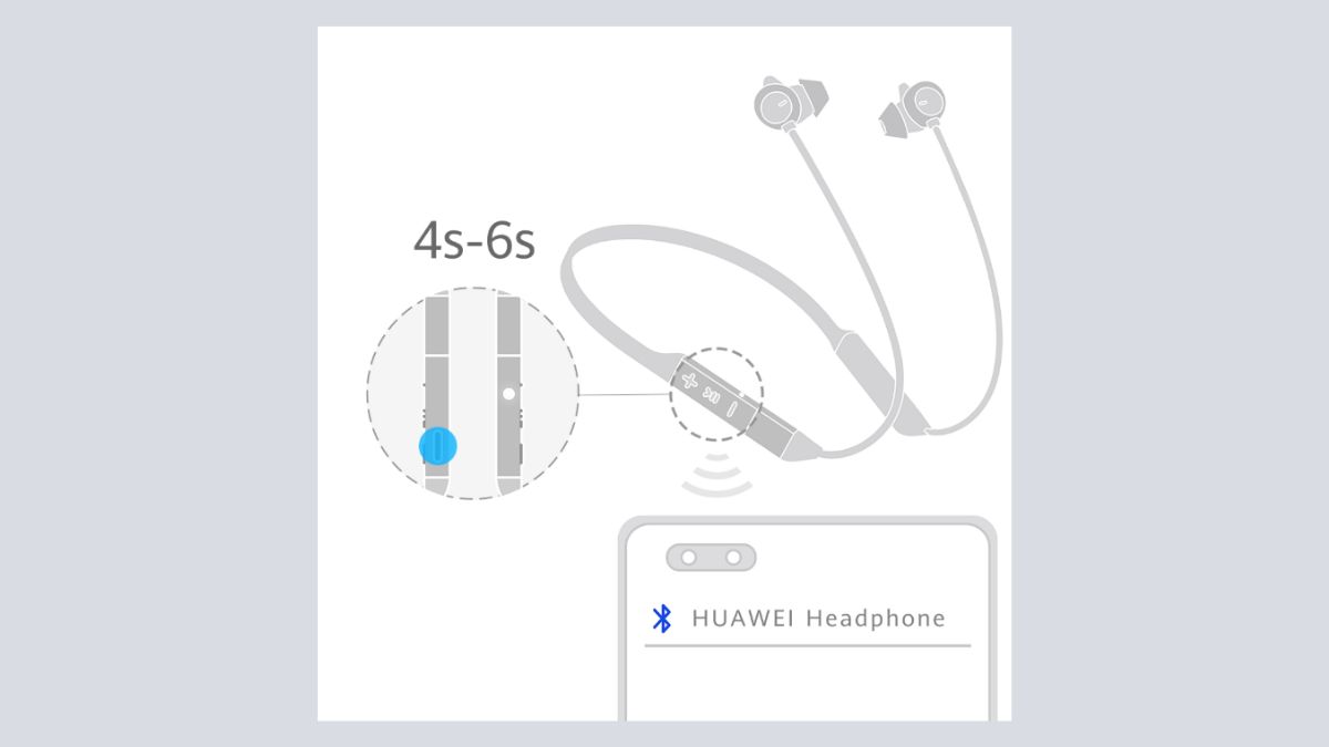 Tách hai tai nghe FreeLace để thực hiện cách kết nối tai nghe bluetooth Huawei.