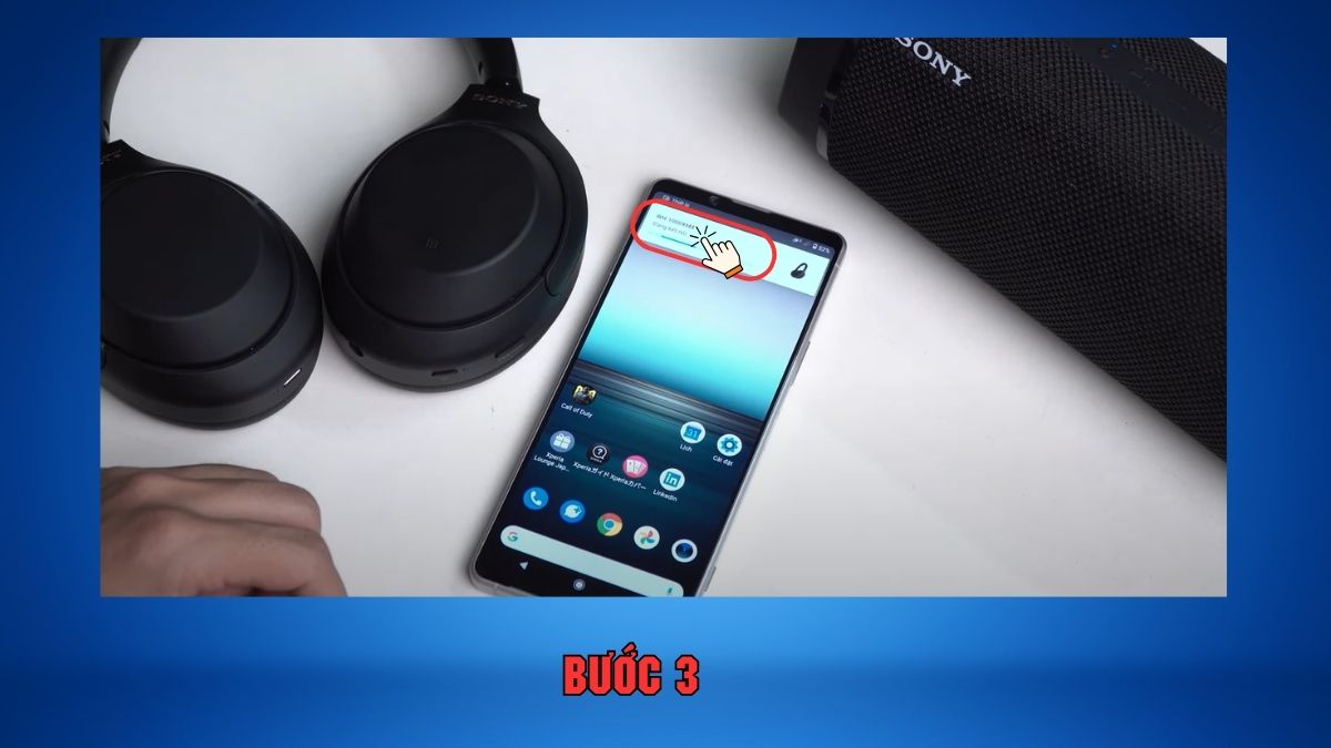 Sử dụng Google Fast Pair để thực hiện cách kết nối tai nghe Sony WH-CH520 nhanh.