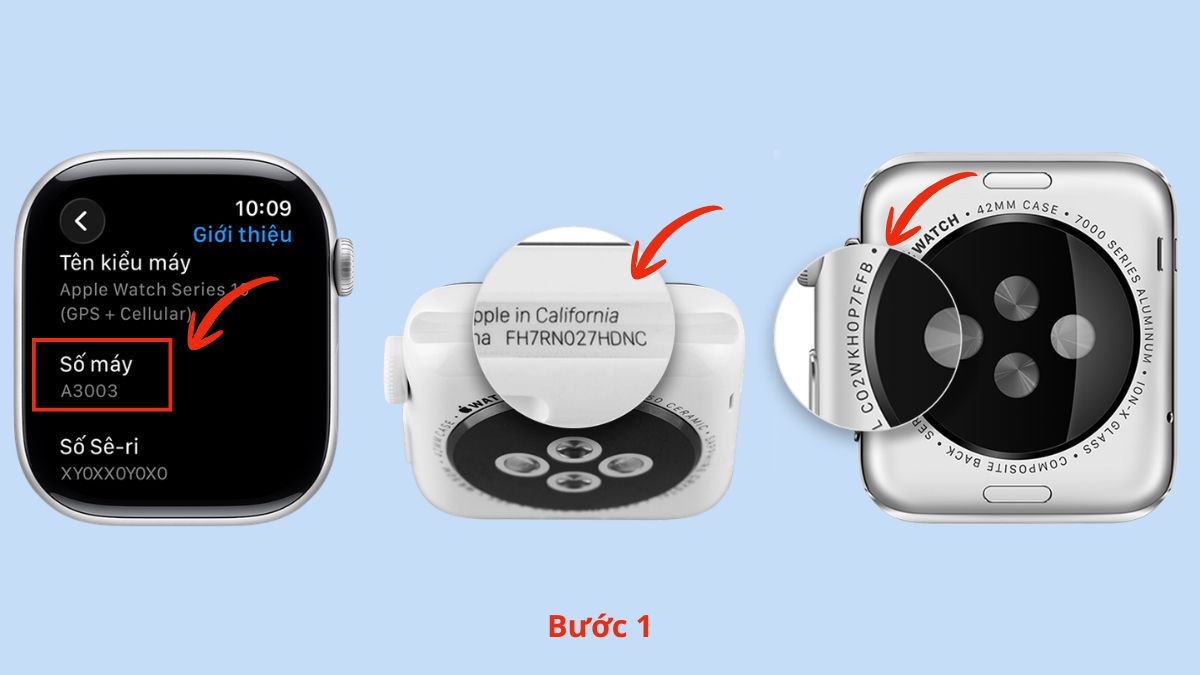 Tìm số Serial ở khe dây đeo là cách kiểm tra apple watch đời nào để biết nguồn gốc máy.