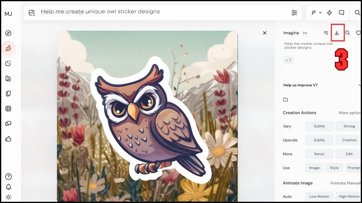Tải về sản phẩm hoàn thiện từ app làm sticker đẹp sử dụng công nghệ AI.