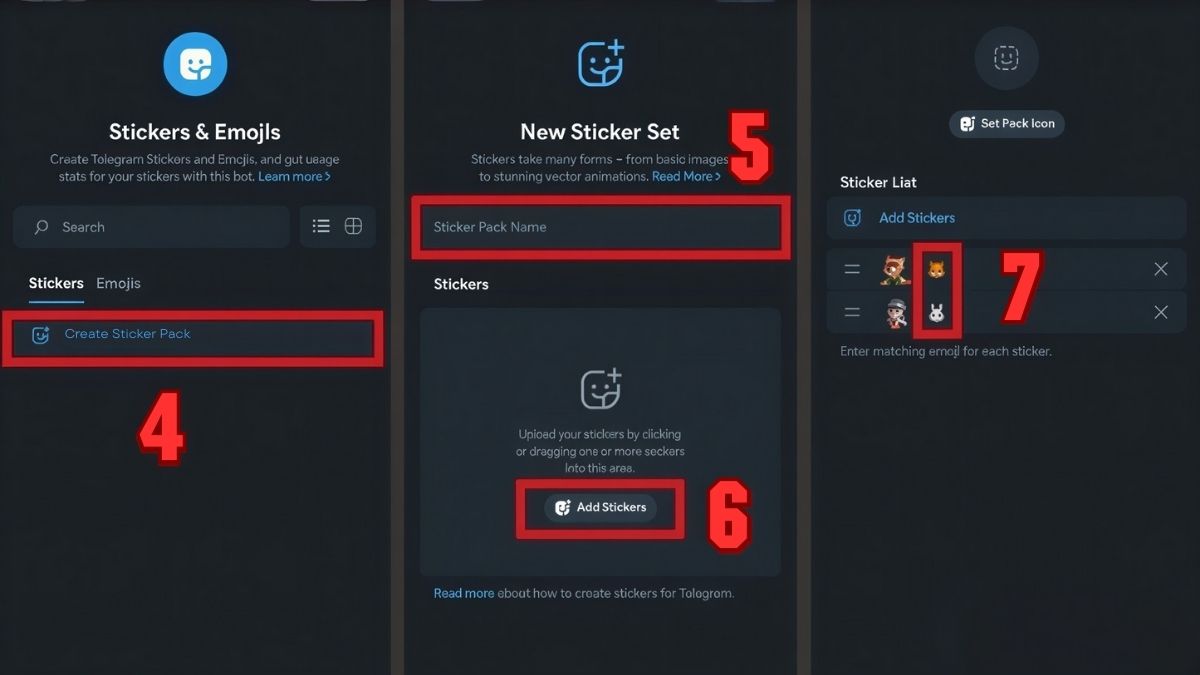 Thiết lập bộ sưu tập mới khi thực hiện cách làm sticker bằng ảnh trên android.