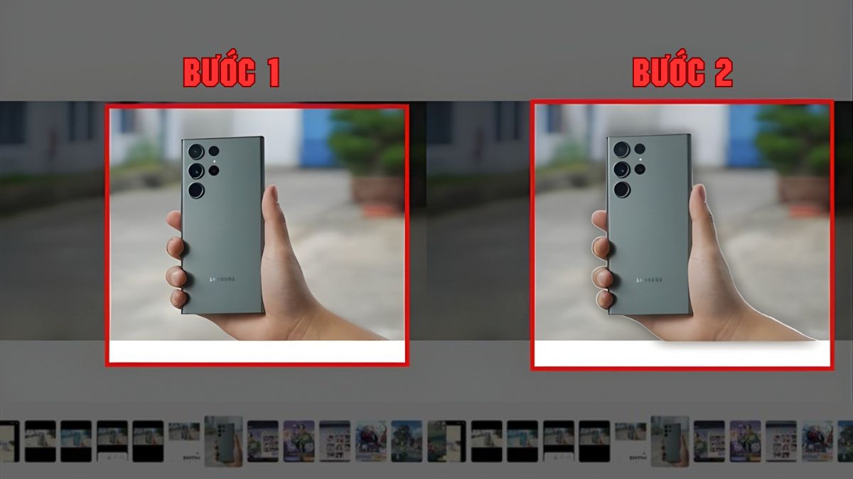 Chọn ảnh trong album để bắt đầu cách làm sticker từ ảnh trên android.