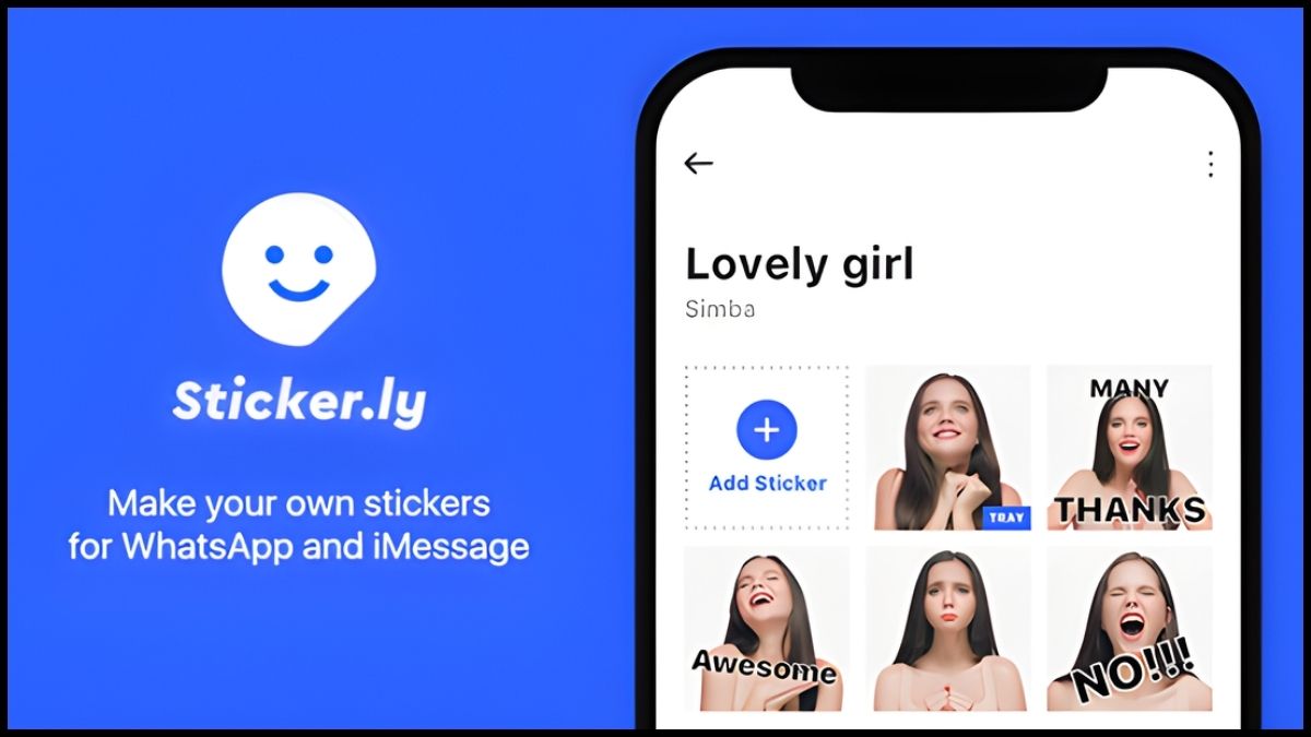 Giao diện Sticker.ly - một app làm sticker đẹp và phổ biến nhất hiện nay.