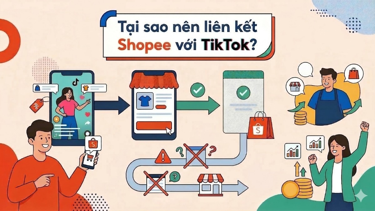 Minh họa lợi ích khi dùng cách liên kết tiktok với shopee để tăng đơn hàng.