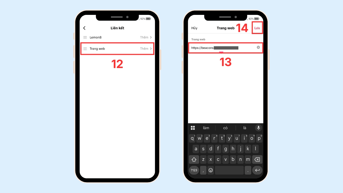 Gắn link trang web Bio hoàn tất quy trình cách liên kết tiktok với shopee Affiliate.