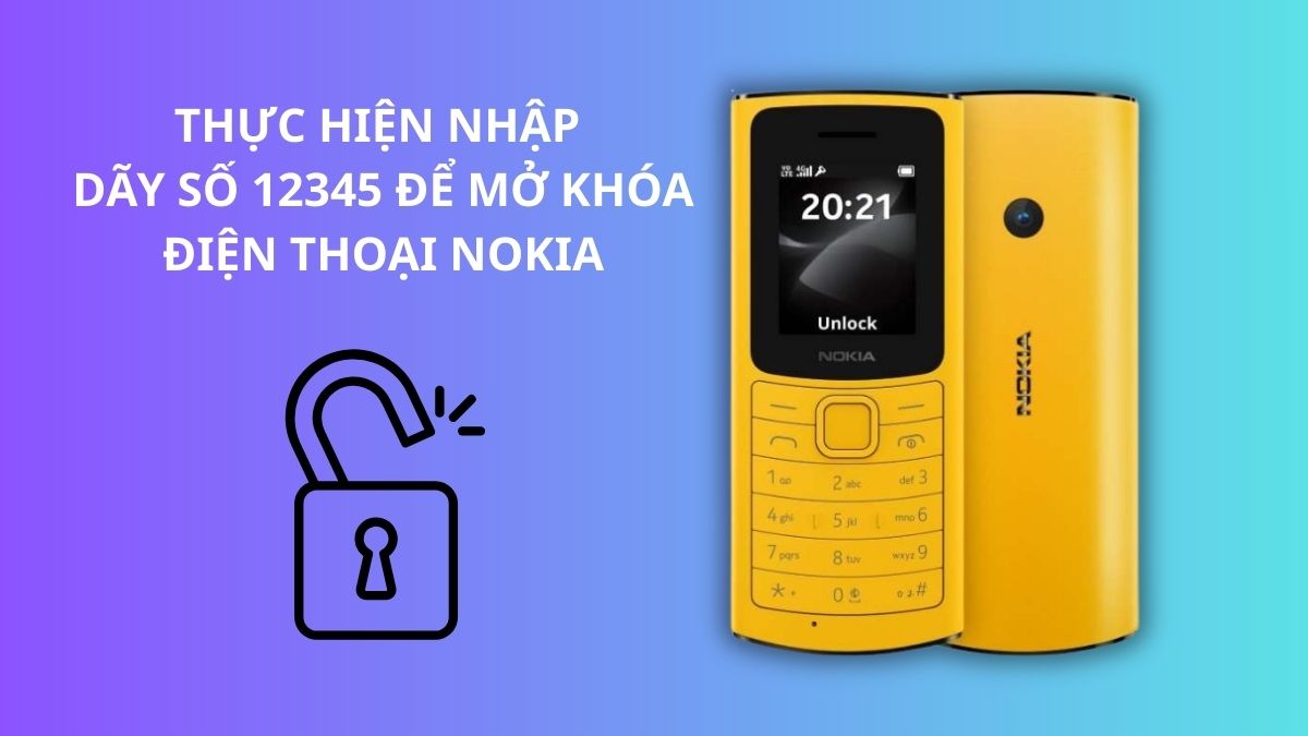 Nhập mã bảo vệ mặc định 12345 là cách mở điện thoại nokia khi quên mật khẩu hiệu quả.