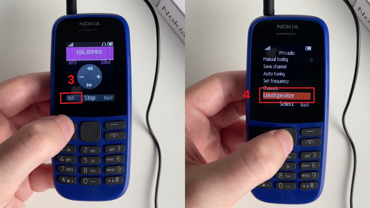 Chọn mục Loudspeaker trong tùy chọn Radio là cách mở loa điện thoại Nokia để nghe đài FM.
