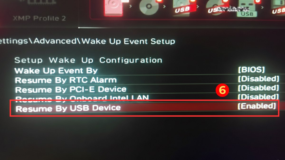 Kích hoạt Resume By USB Device để mở máy tính không cần nút nguồn.