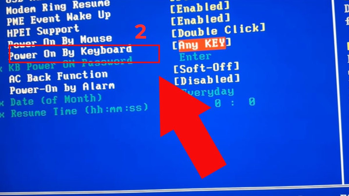 Kích hoạt tính năng cho phép phím tắt mở máy tính thay thế nút nguồn.