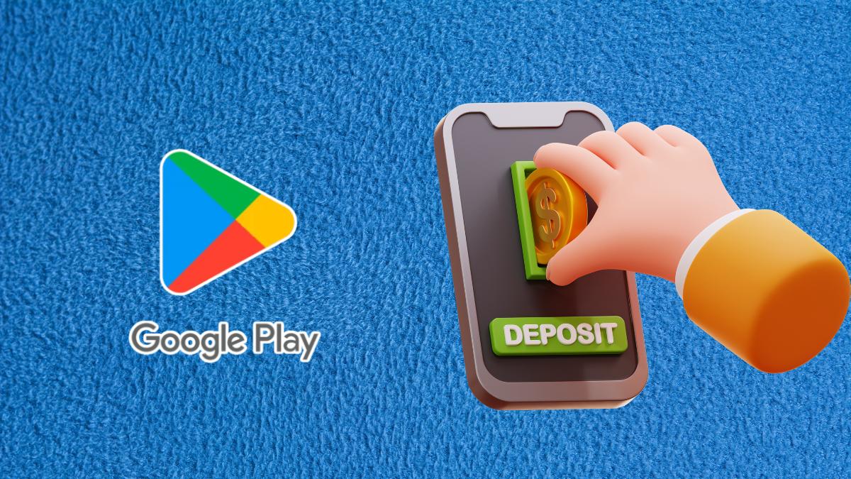Hình minh họa cách nạp tiền vào ch play và biểu tượng Google Play Store trên điện thoại