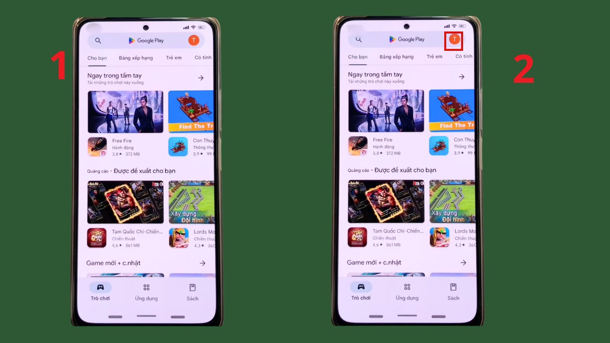 Giao diện Google Play Store, bước chuẩn bị để chọn thêm phương thức thanh toán ví điện tử, một cách nạp tiền vào ch play nhanh chóng