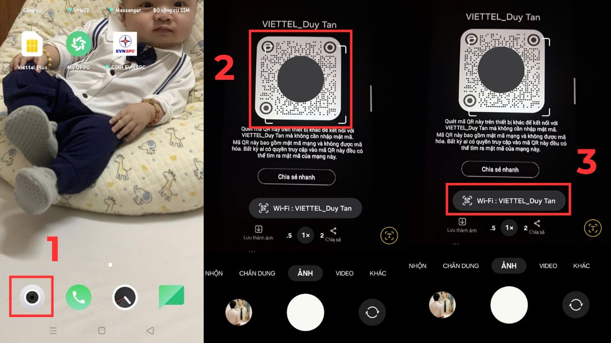 Hướng dẫn cách quét mã QR WiFi trên Oppo trực tiếp bằng Camera với 3 bước đơn giản và nhanh chóng