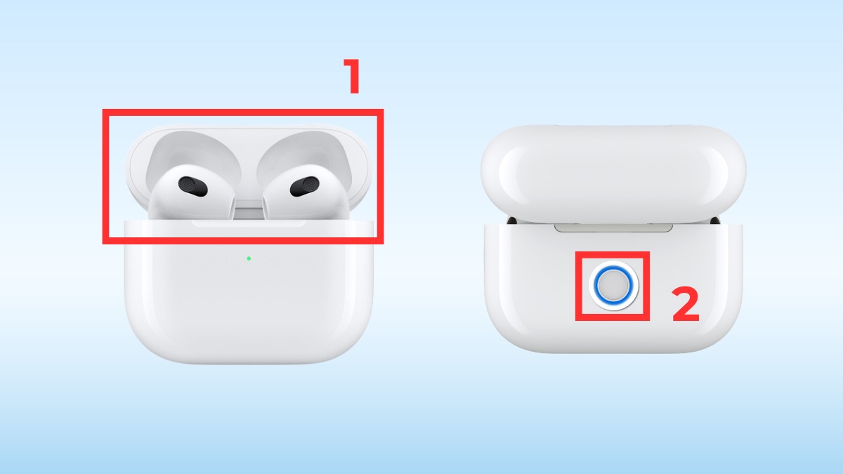 Mở nắp hộp tai nghe để bắt đầu các bước cách sử dụng tai nghe airpods 3.