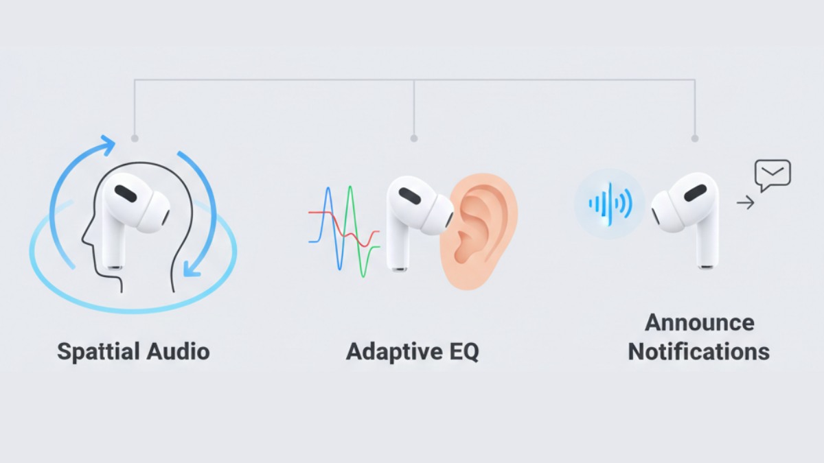 Kích hoạt Spatial Audio và các tính năng cao cấp trong airpods 3 cách sử dụng.
