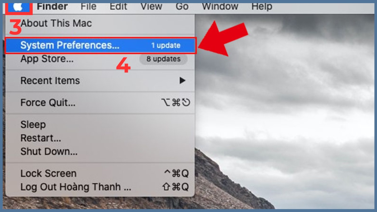 Vào System Settings trên máy tính Mac để thiết lập cách xài airpods 3.